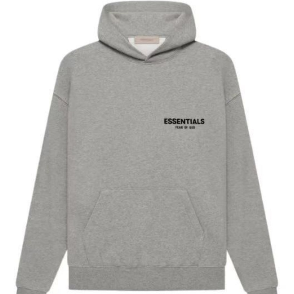 New fear of god essentials “dark oatmeal” hoodie size S